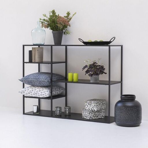 Etagère à poser bibliothèque en métal noir Bricklane | Decoclico