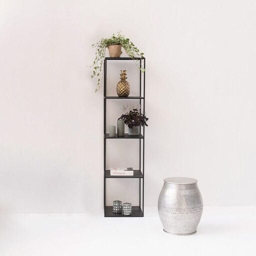 Etagère colonne en métal noir | Decoclico