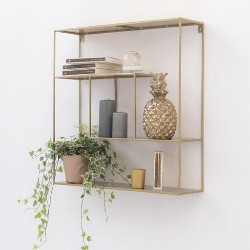 Étagère murale en métal filaire gold Uptown | Decoclico