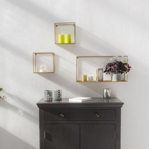 Étagère murale en métal filaire gold | Decoclico