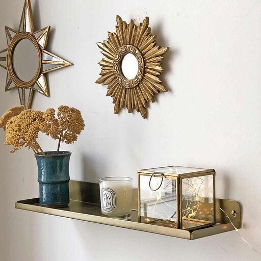 Étagère murale en métal finition laiton | Decoclico