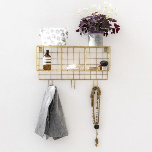 Etagère murale en métal grillagé | Decoclico