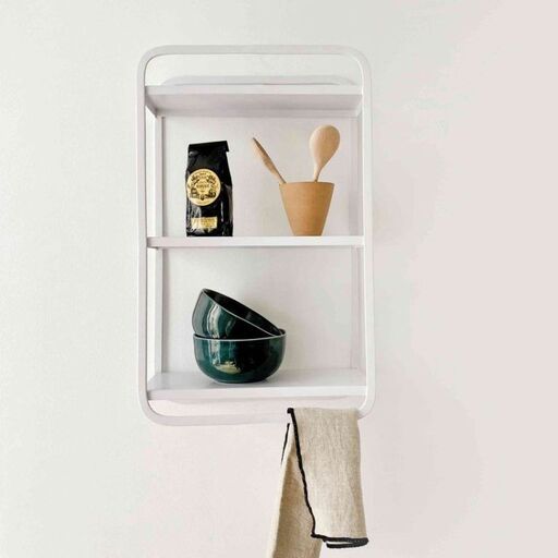 Mensola rettangolare a muro in metallo | Decoclico