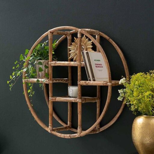 Mensola rotonda in rattan | Decoclico