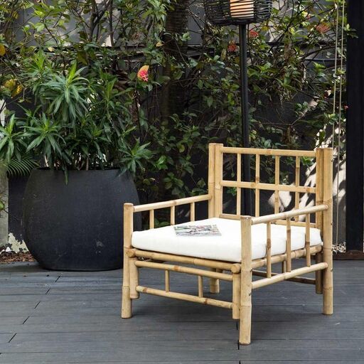 Rechteckiger Couchtisch aus natürlichem Bambus Taman | Decoclico