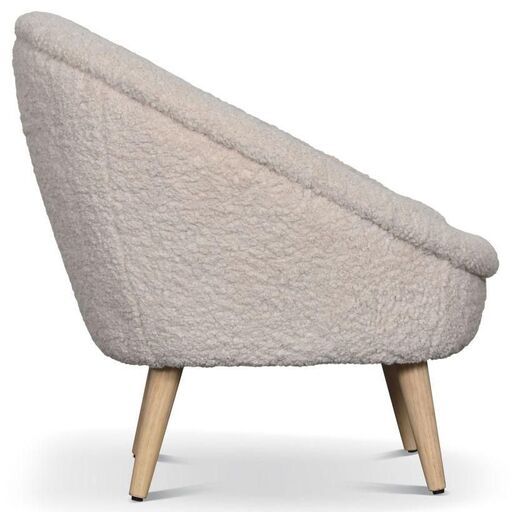 Fauteuil en tissu bouclette Mika | Decoclico