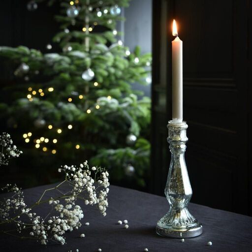 Candeliere in vetro mercurizzato Artus H 24,5 cm | Decoclico