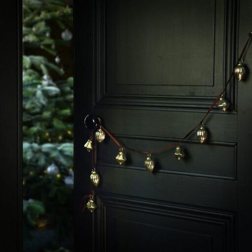 Ghirlanda di 12 decorazioni in vetro mercurizzato | Decoclico