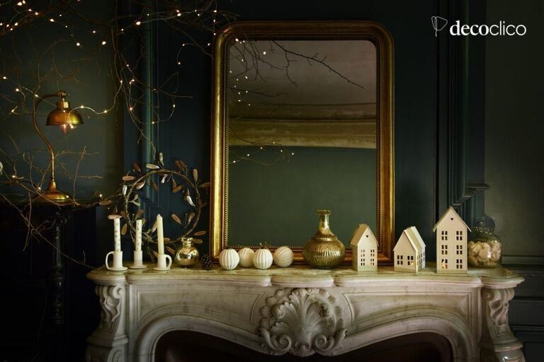 Set di 3 portacandele da casa in metallo, finitura bianco opaco | Decoclico