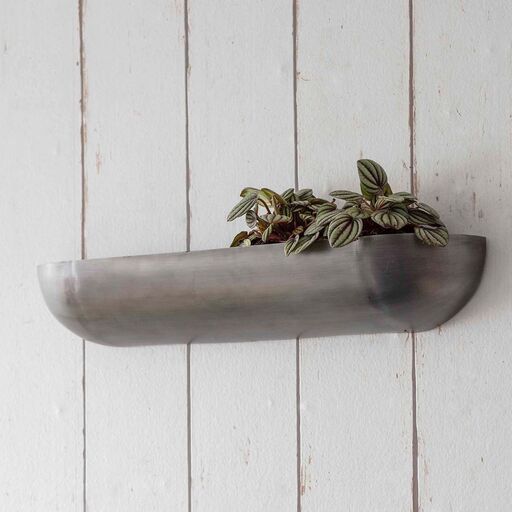 Jardinière ovale en acier gris  | Decoclico