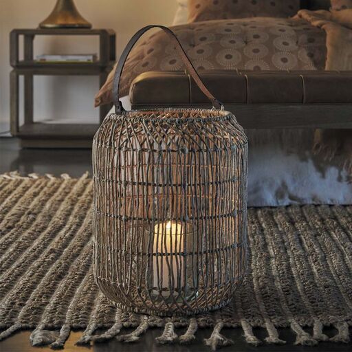 Lanterne en abaca naturel | Decoclico