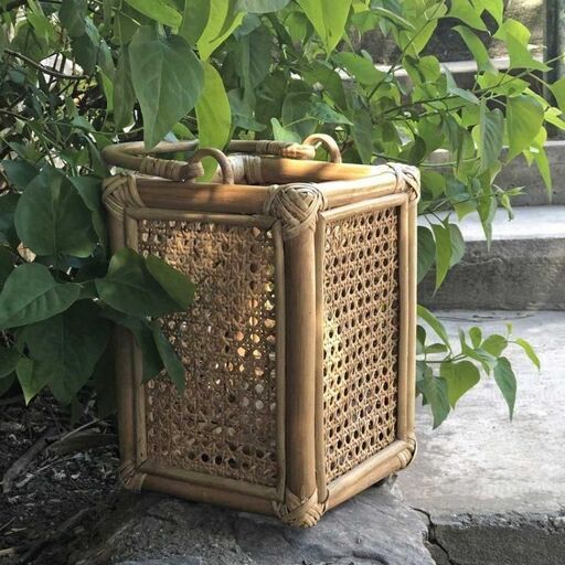 Lanterne photophore en cannage naturel | Decoclico