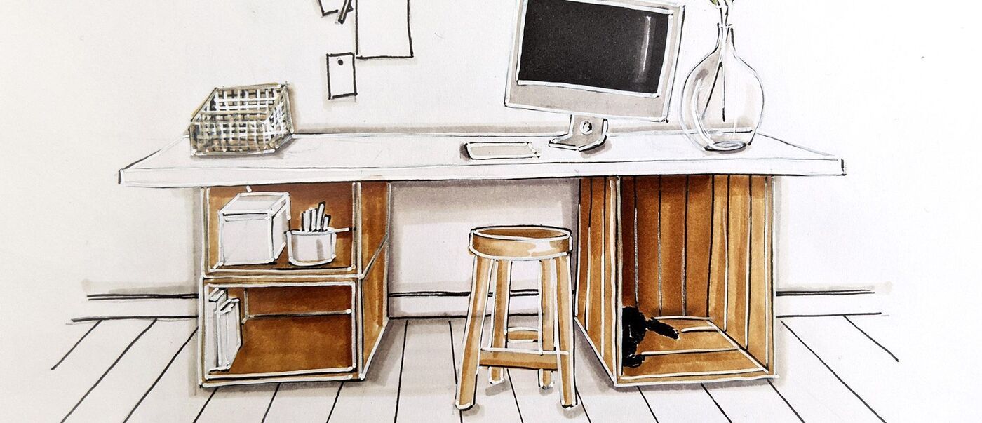 Pigiste d'un jour : aménager un espace bureau chez soi par Marion Gavallet | Decoclico