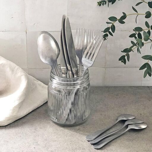 Ménagère 16 couverts en inox gris brossé | Decoclico