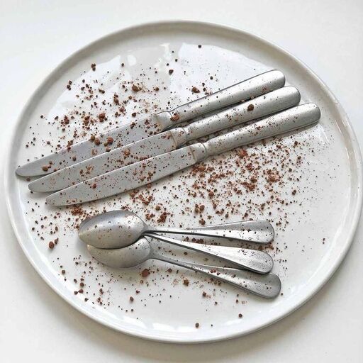 Ménagère 16 couverts en inox gris brossé | Decoclico