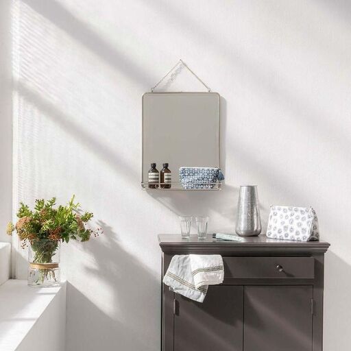 Specchio da barbiere in nichel argento | Decoclico