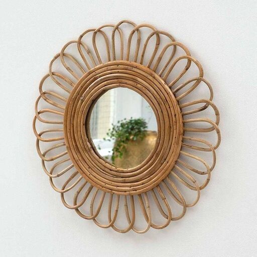 Miroir rond fleur vintage | Decoclico