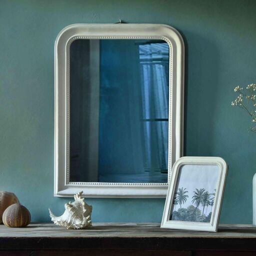 Miroir trumeau blanc 58,5 x 78 cm – Manderley | Decoclico