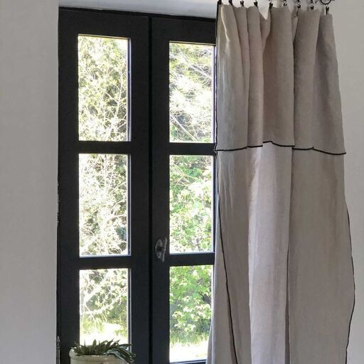 rideau en lin lavé sable | Decoclico