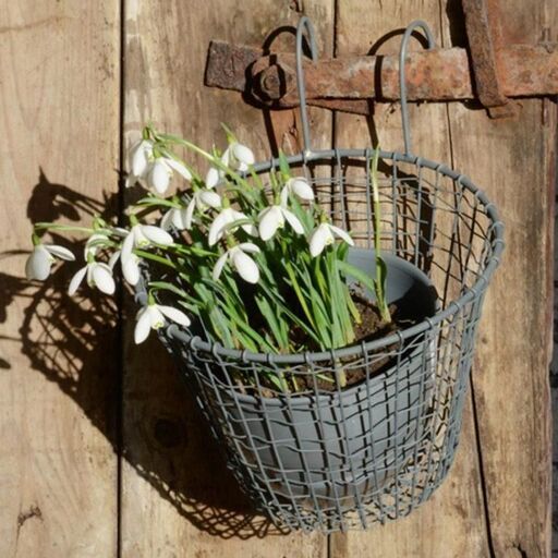 Panier pour pot de fleurs en métal filaire | Decoclico