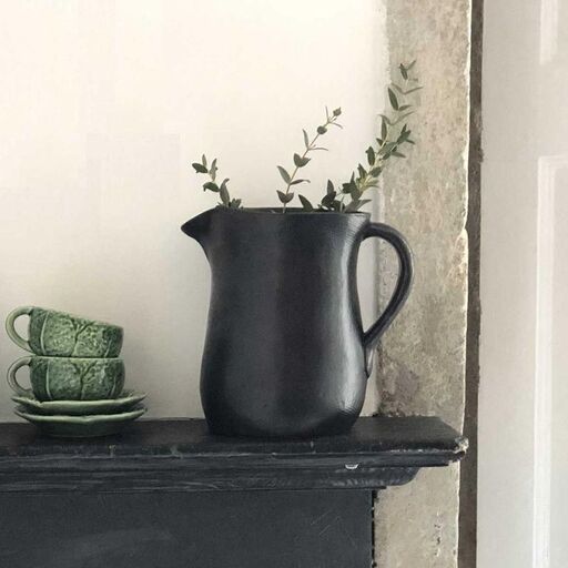 Pichet en céramique noir mat  | Decoclico