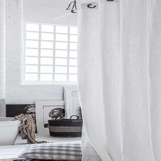 Rideau à œillets en lin épais  | Decoclico