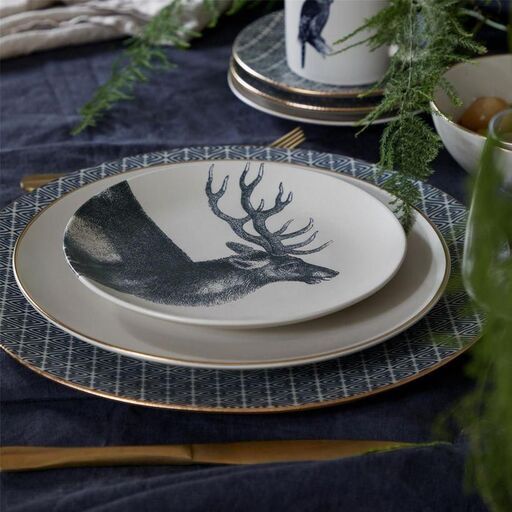 Set de 4 assiettes à dessert en céramique Fauna | Decoclico