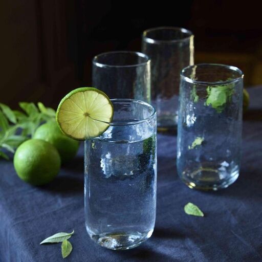 Set de 4 verres hauts en verre pommelé | Decoclico