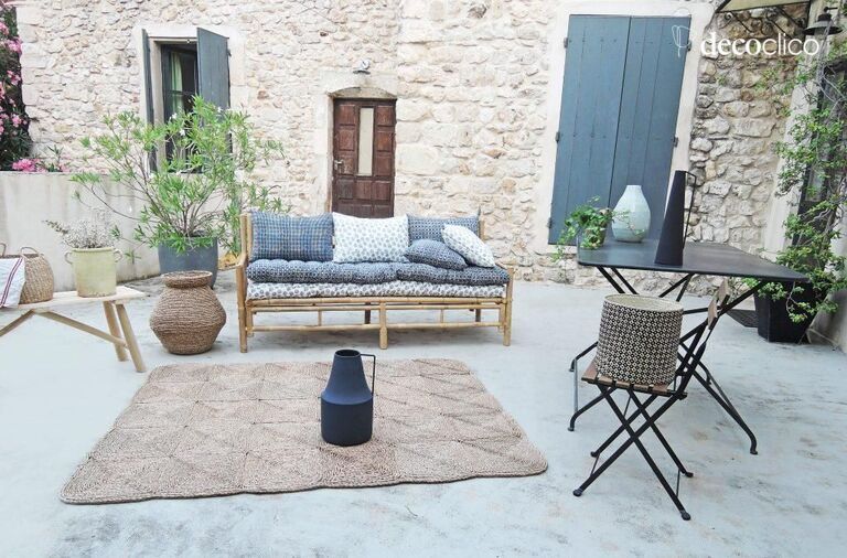 Banquette de jardin en bambou naturel | Decoclico