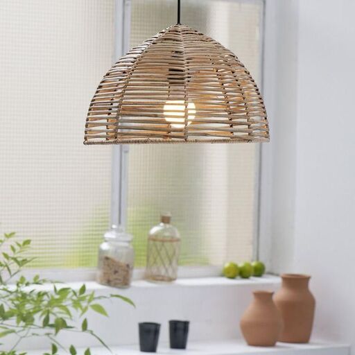 Suspension cloche en rotin naturel (non éléctrifiée) Kamo | Decoclico