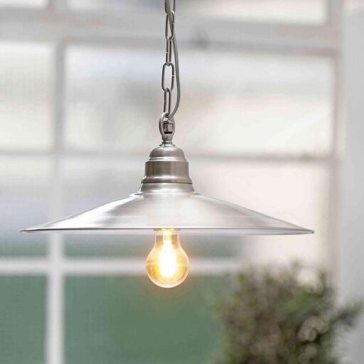 Außenhängeleuchte Kuppel in Nickel matt Ägäis | Decoclico