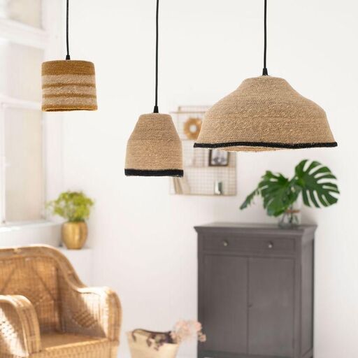 Lampada a sospensione in giunco marino, Casatera | Decoclico