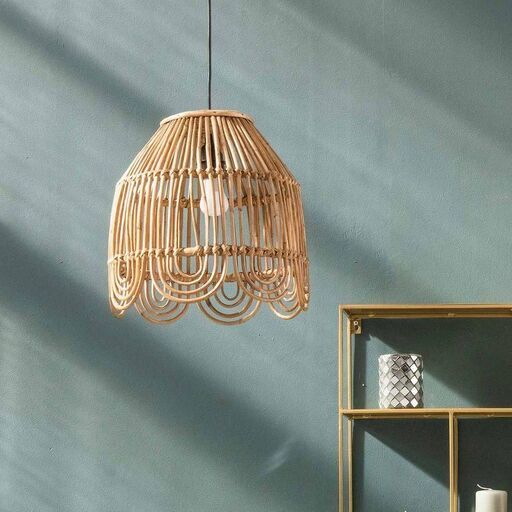 Lampada a sospensione vintage in rattan naturale | Decoclico