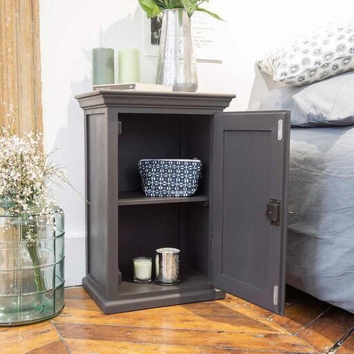 Comodino parigino grigio scuro | Decoclico