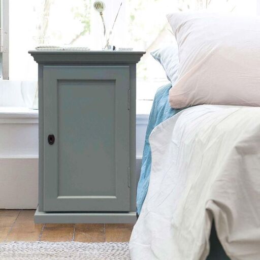 Table de chevet parisienne 1 porte en pin maritime | Decoclico