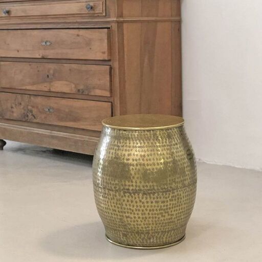 Sgabello in alluminio finitura ottone | Decoclico