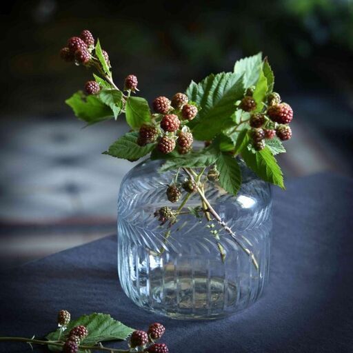 Vase en verre gravé transparent Castille | Decoclico