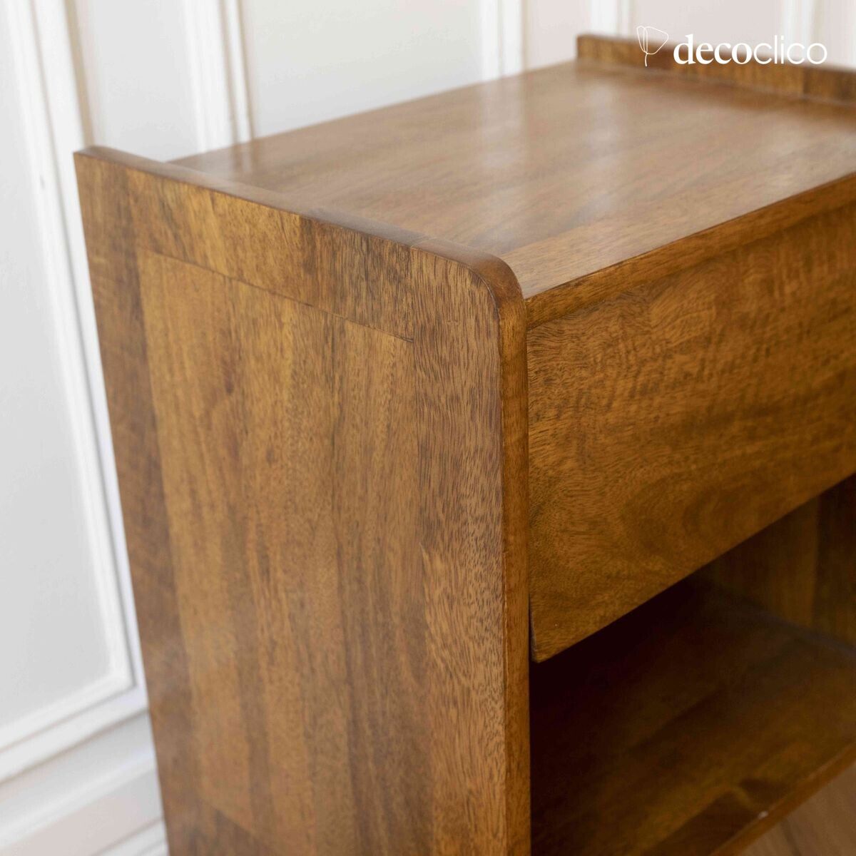 Mango wood bedside table 1 compartment 1 drawer  Vintage