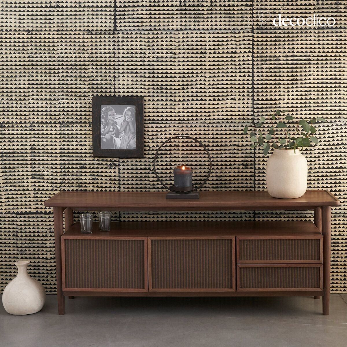 Massief acacia TV-meubel Tatami