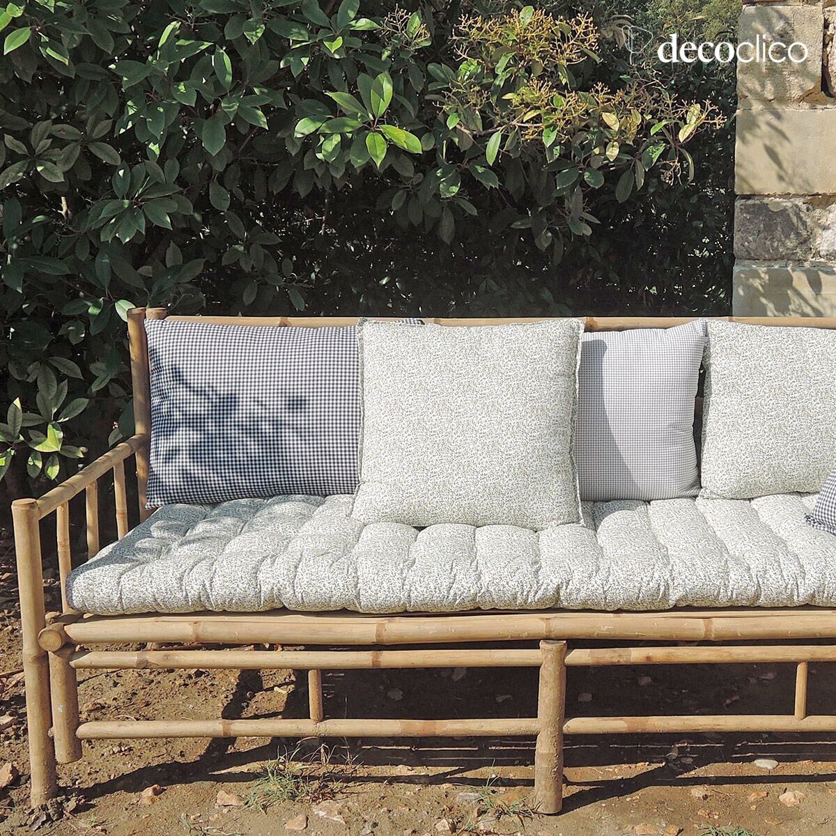 Materassino in cotone stampato con motivo bianco e floreale 60 x 170 cm Romy