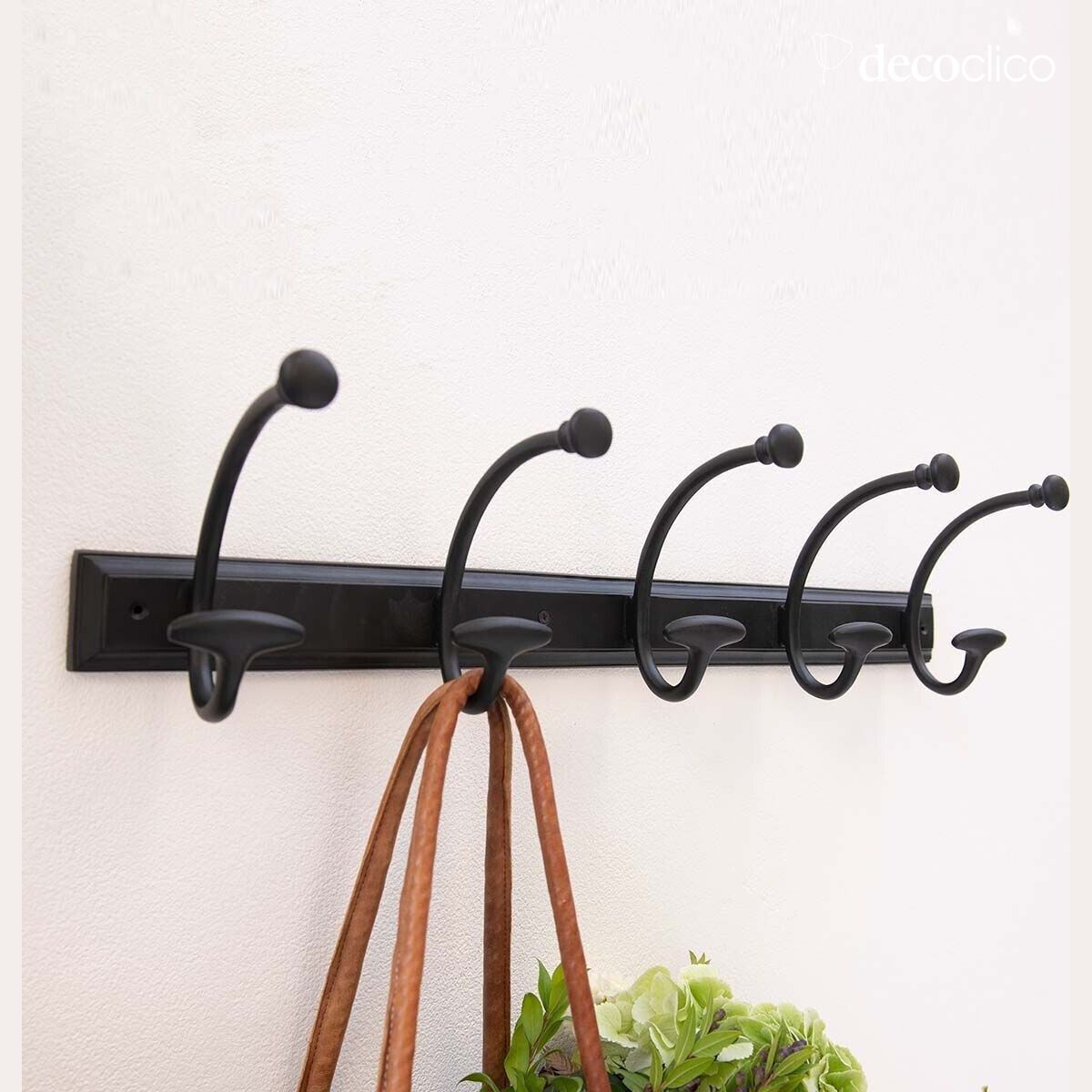 Matt black metal coat rack RETRO