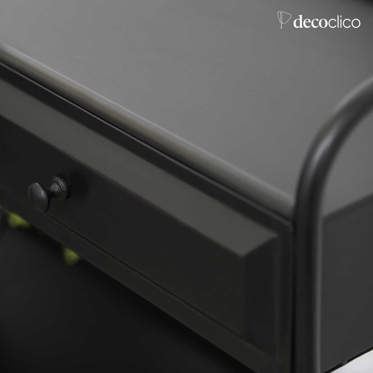 Matt black metal console with 4 drawers Bonnie