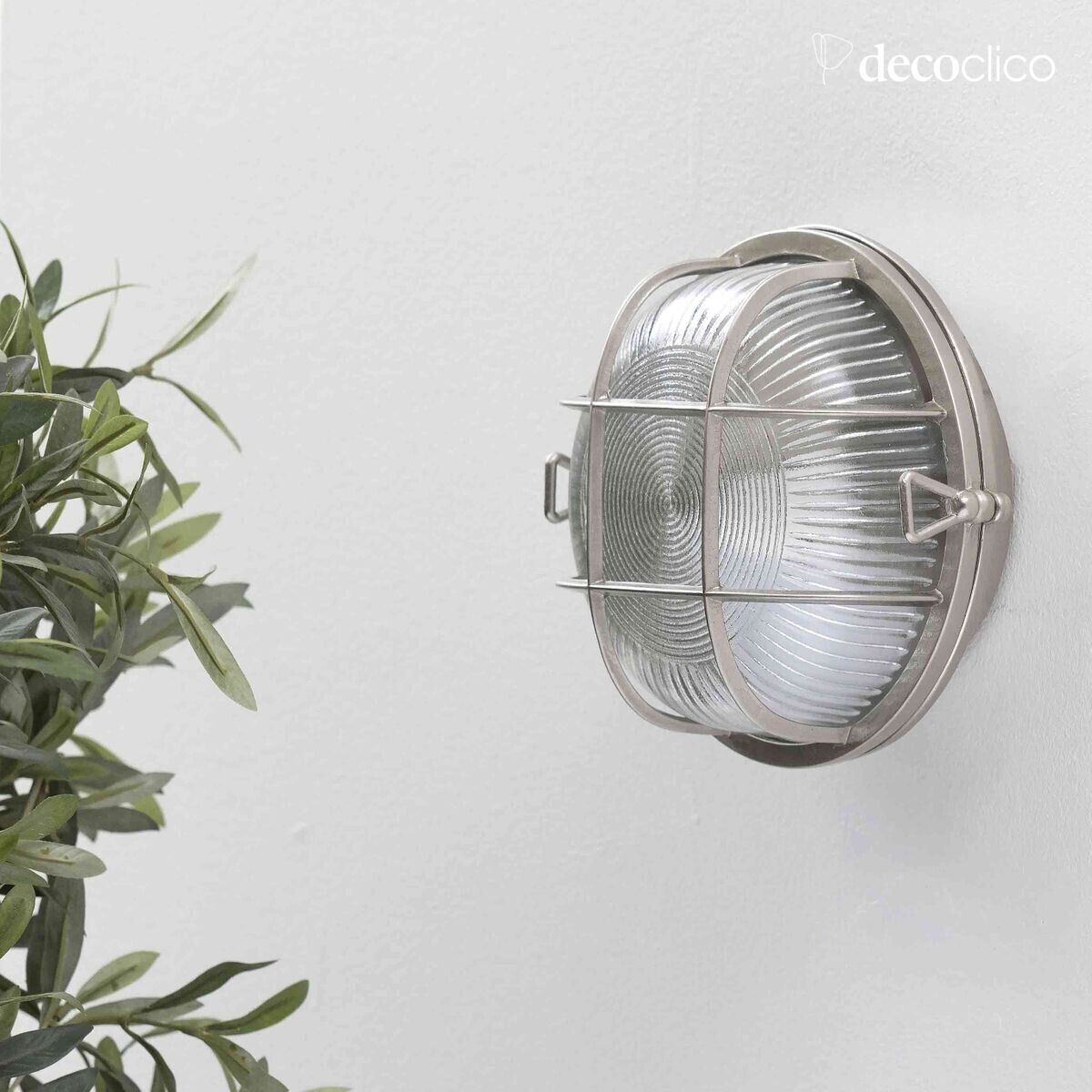 Matt nickel wall light Egee