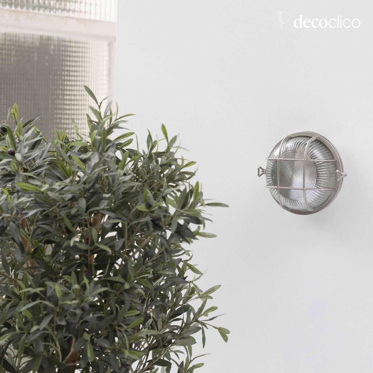 Matt nickel wall light Egee