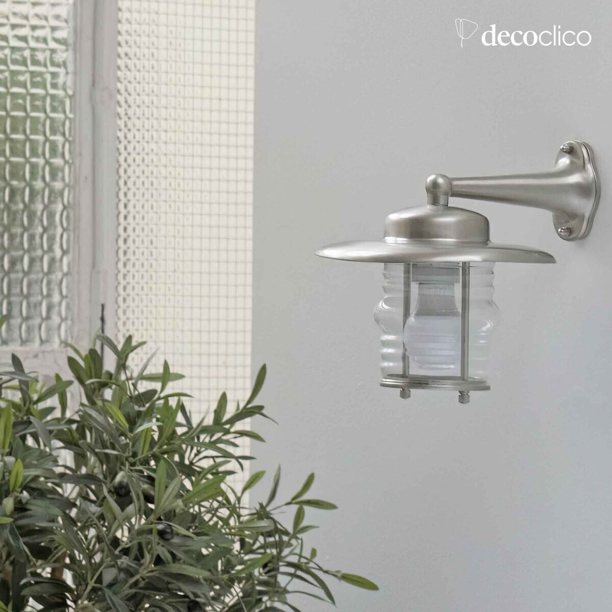 Matt nickel wall light Egee