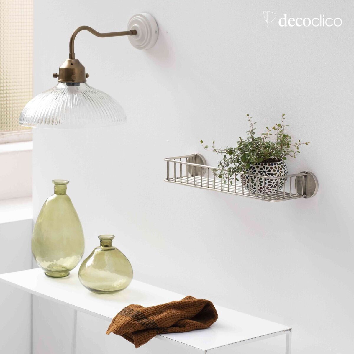 Mensola da bagno in ottone argentato  Chaumont