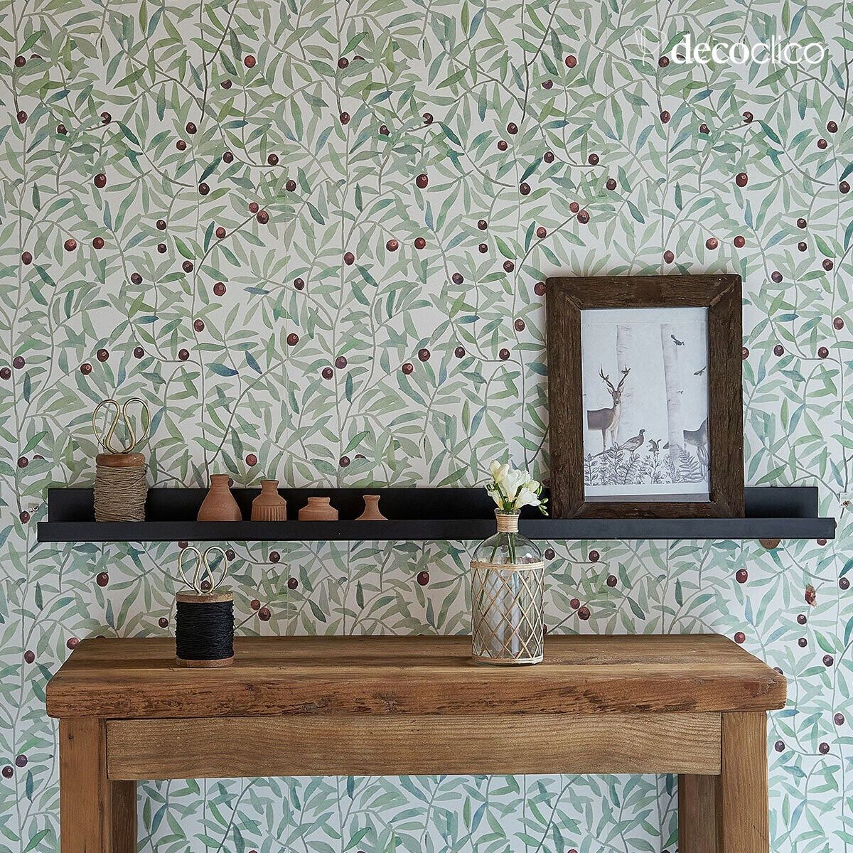 Mensola porta-quadri in metallo nero opaco 60 cm