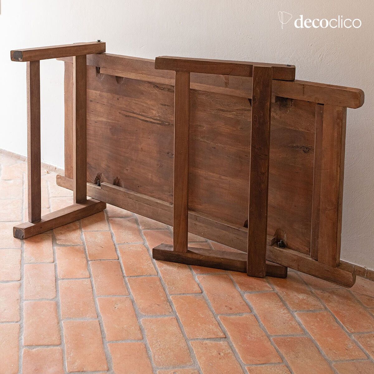 Mesa de centro plegable de madera reciclada Pamir