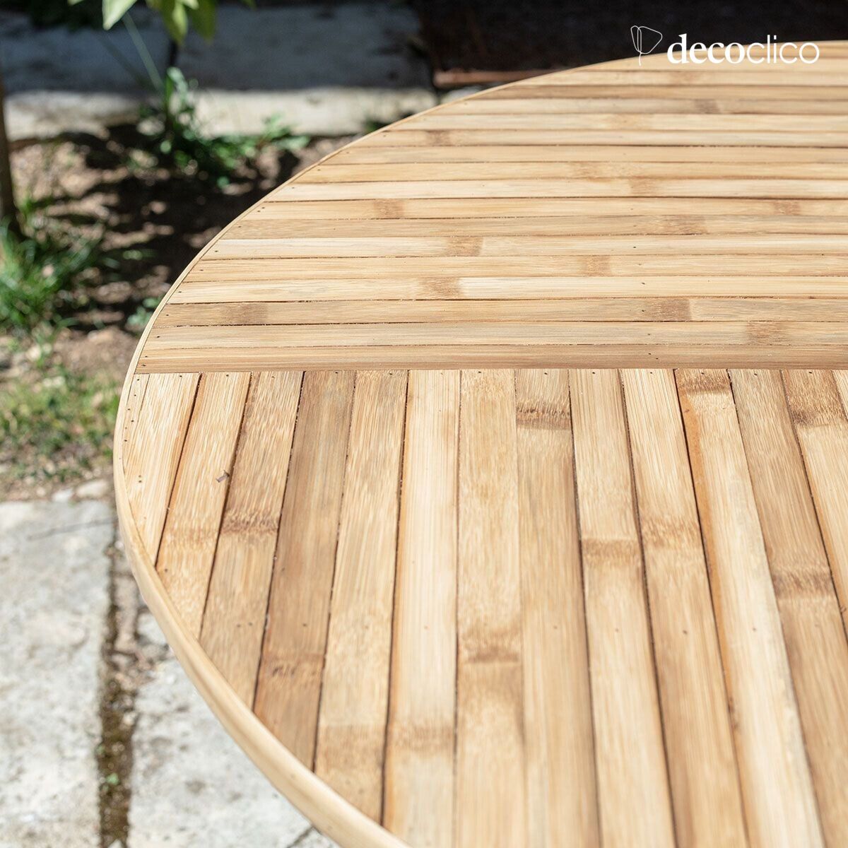 Mesa de jardín redonda de bambú natural Taman