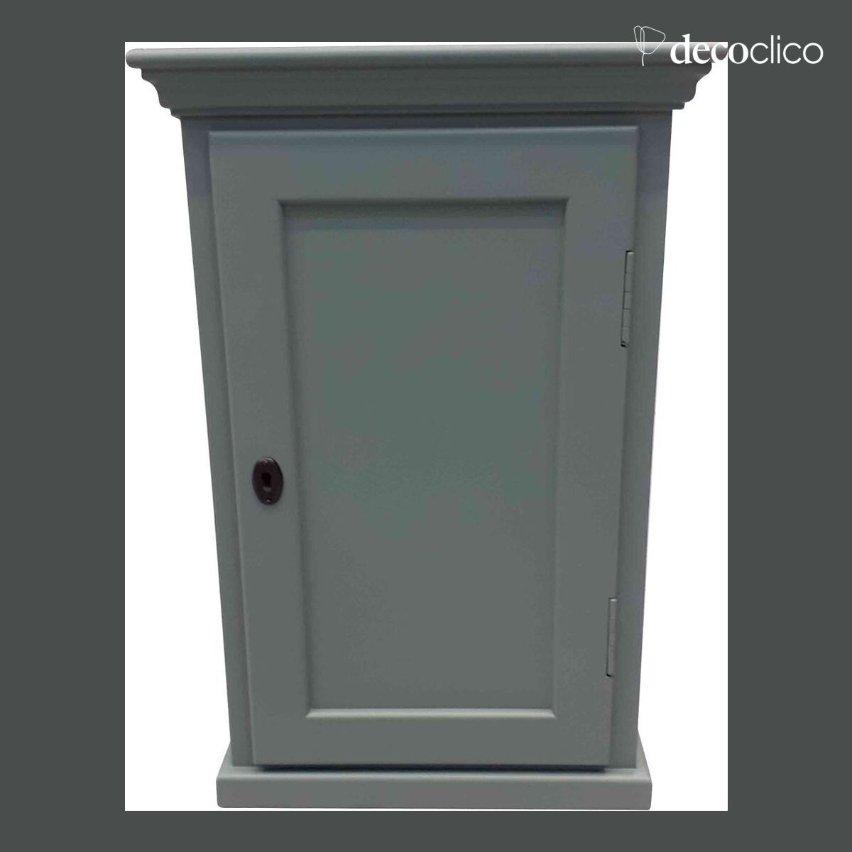 Mesita de noche parisina 1 puerta en pino marítimo verde salvia Léandre